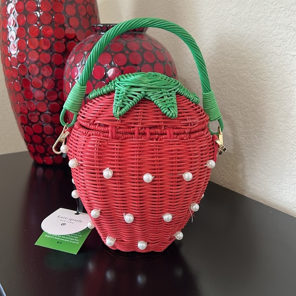 Kate Spade Red and Green Mini Bag with Strawberry Design - Picture 8 of 11